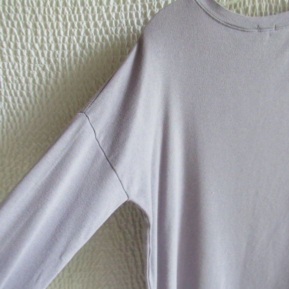 Solid Gray PJ Harlow Lucy Thermal Lounge Top Oversized S Supima Cotton PJ M S/M - Picture 4 of 6